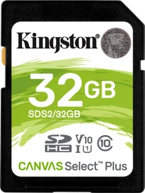 Kingston Canvas Select Plus R100 32GB, UHS-I U1, Class 10