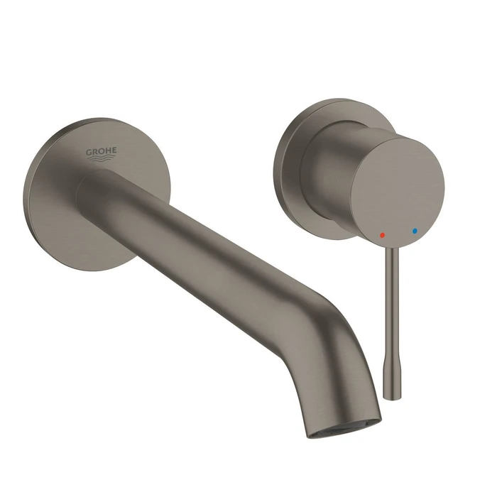 Grohe Essence 2-Loch-Waschbeckenarmatur hard graphite gebürstet