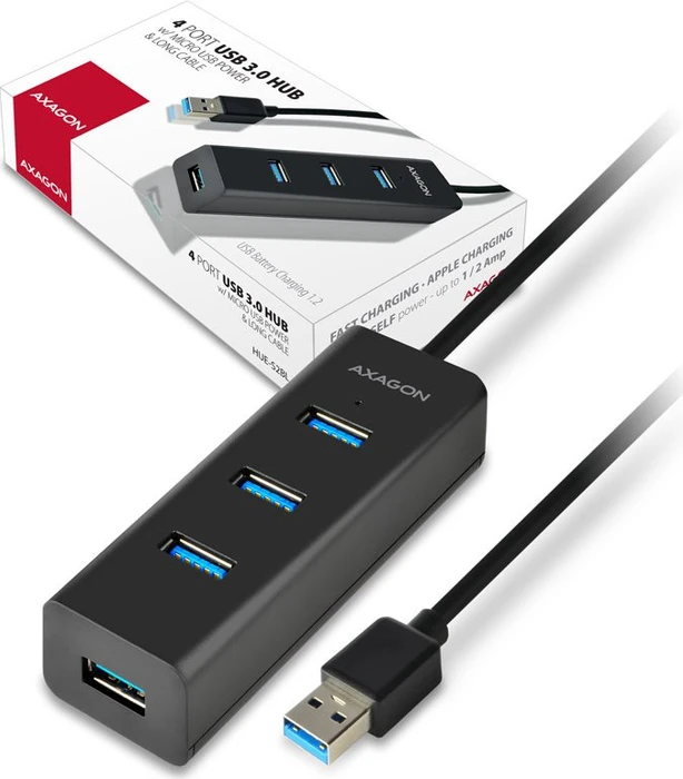Axagon USB-Hub, 4x USB-A 3.0, USB-A 3.0 [Stecker]
