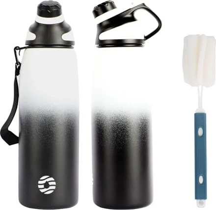 FJbottle Magnetische Isolierflasche 1l weiß/schwarz