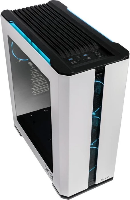 Zalman X3, weiß, Glasfenster