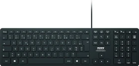 Port Designs PORT Connect Executive Office Keyboard, schwarz, USB, FR