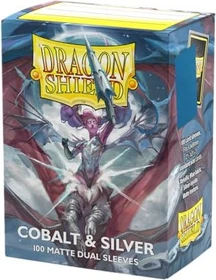 Dragon Shield Matte Dual Sleeves Standard cobalt & silver, 100 Stück