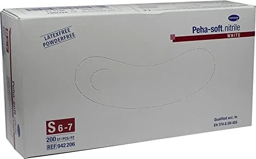 Hartmann Peha-soft Nitrile white powderfree Einweghandschuhe S, 200 Stück