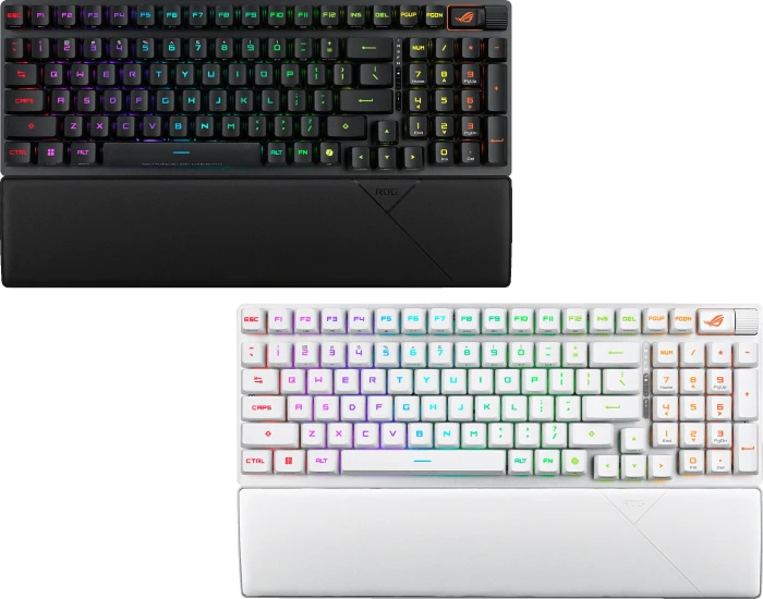 ASUS ROG Strix Scope II 96 RX Wireless, PBT, schwarz, ROG RX RED, USB/Bluetooth, FR