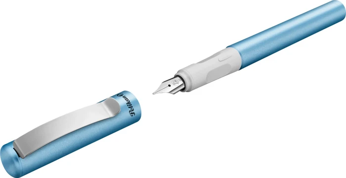 Pelikan Pina Colada blau metallic, rechte Hand/linke Hand, Faltschachtel (822374)