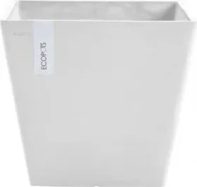 Ecopots Kunststoff-Topf Rotterdam 30x30cm white grey