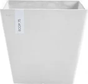 Ecopots Kunststoff-Topf Rotterdam 30x30cm white grey