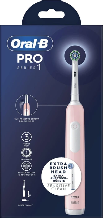 Oral-B PRO Series 1 CrossAction pink + 2 Aufsteckbürsten