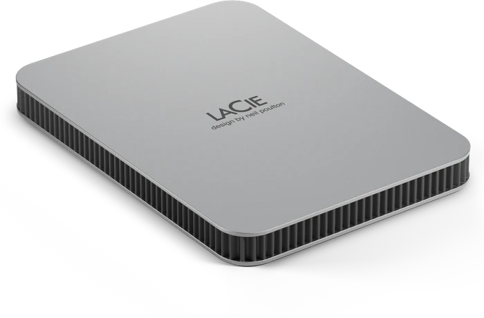 LaCie Mobile Drive V2, Moon Silver, 2TB, USB-C 3.0