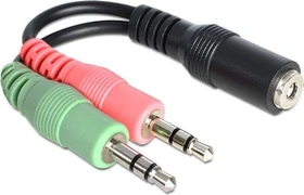 DeLOCK 3.5mm/2x 3.5mm Klinke Adapterkabel schwarz (65459)