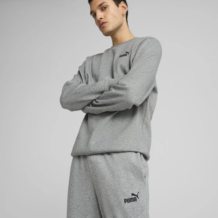 Puma Essentials No. 1 Logo Fleece Trainingshose lang medium grey heather (Herren)