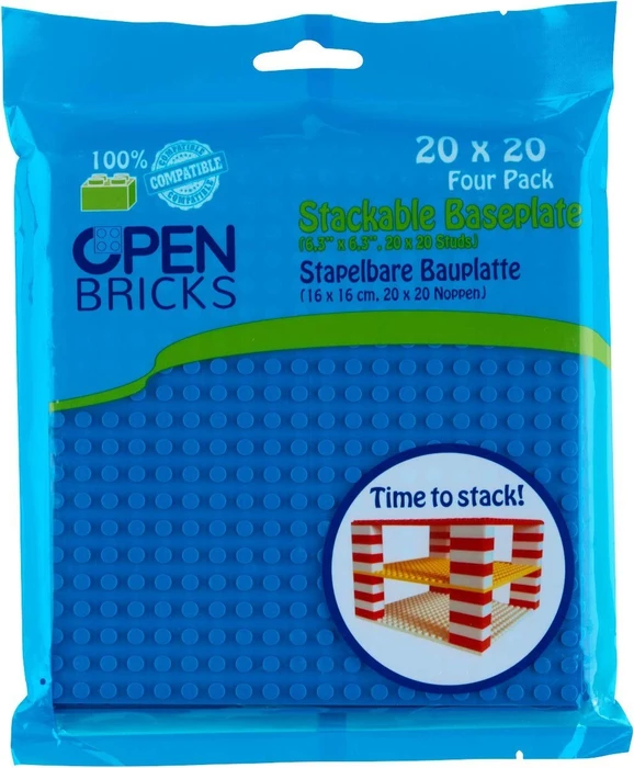 Open Bricks Stapelbare Bauplatte 20x20 Four Pack