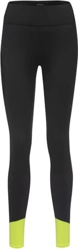 Gore Wear Concurve Thermo Hybrid Tights Laufhose lang black/neon yellow (Damen)
