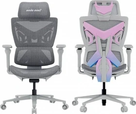 Anda Seat X-Air Pro Mesh Office Gamingstuhl, Twilight Grey, grau/rosa/blau