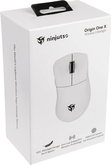 Ninjutso Origin One X Wireless Gaming Maus, weiß, USB