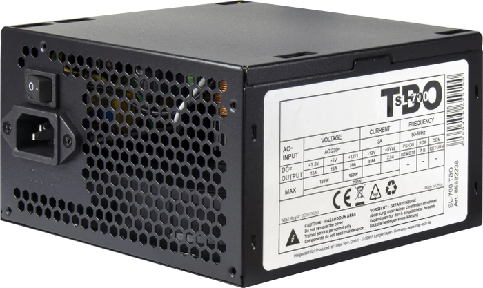 Inter-Tech SL-700W Plus TBO schwarz 700W, ATX 2.4, bulk