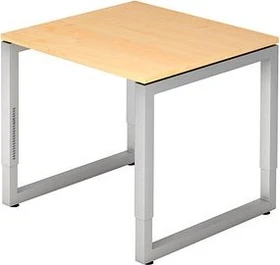 Hammerbacher Ergonomic Plus R-Serie RS08/3/S Schreibtisch 80x80cm Ahorn/silber