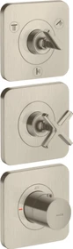 Hansgrohe Axor Citterio E Thermostatmodul 380/120 Kontrollfeld für 3 Verbraucher brushed nickel