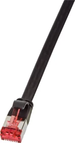 LogiLink Slimline Flach-Patchkabel, Cat6a, U/FTP, RJ-45/RJ-45, 5m, schwarz
