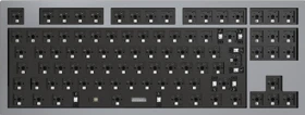 Keychron Q3 QMK Custom, TKL 80% Layout, Barebone Tastatur, Silver Grey, ISO
