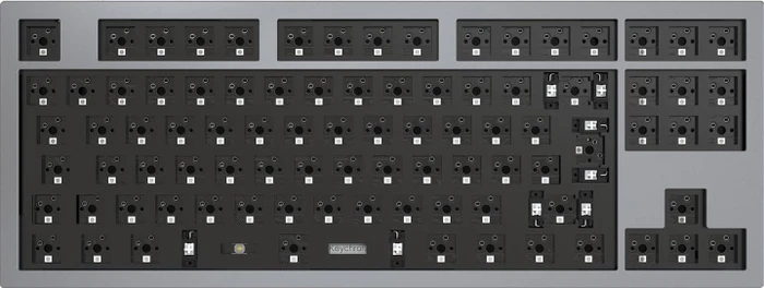 Keychron Q3 QMK Custom, TKL 80% Layout, Barebone Tastatur, Silver Grey, ISO