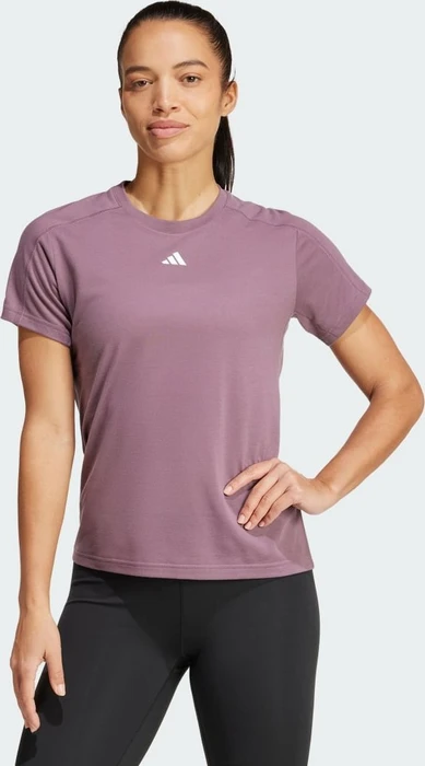 adidas Aeroready Train Essentials Minimal Branding Funktionsshirt kurzarm shadow fig (Damen)