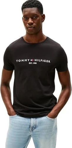 Tommy Hilfiger Logo T-Shirt kurzarm jet black (Herren)