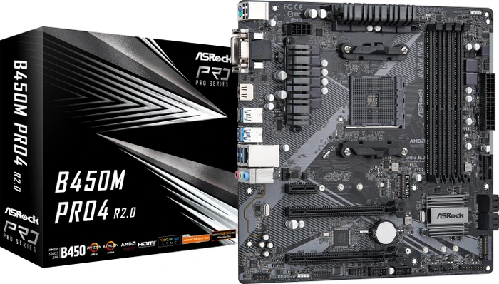 ASRock B450M Pro4 R2.0 (AMD AM4)