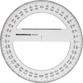 Rumold Vollkreis-Winkelmesser 400gon 15cm, transparent