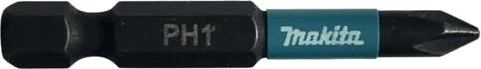 Makita Impact Black Kreuzschlitz Bit 1/4", PH1x50mm, 2 Stück