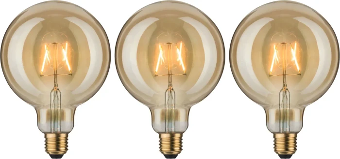 Paulmann 1879 Filament LED Globe G125 E27 2.7W/817 gold, 3 Stück