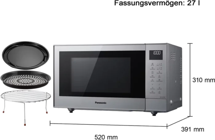 Panasonic NN-CT57RMEPG Mikrowelle mit Grill/Heißluft