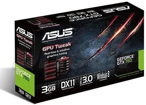 ASUS GeForce GTX 780, GTX780-3GD5, 3GB GDDR5, 2x DVI, HDMI, DP