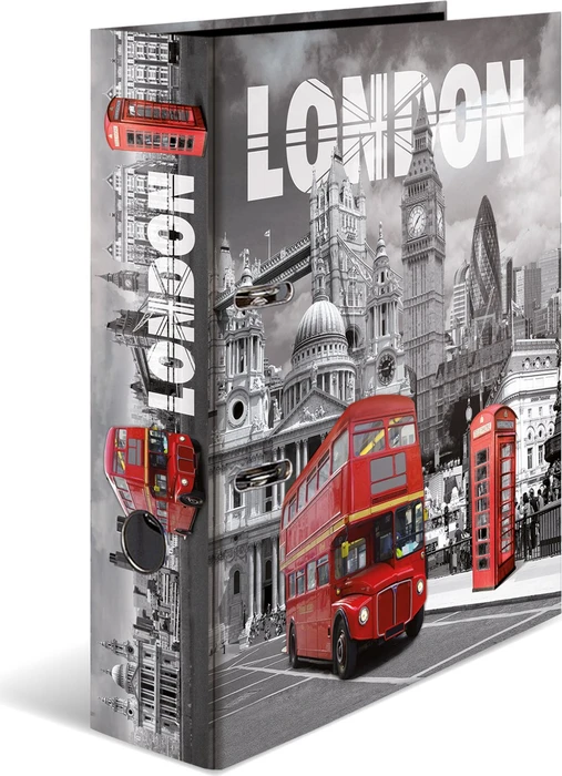 Herma Ordner 2-Ring mit Motiv, 70mm, A4, London, 10er-Pack