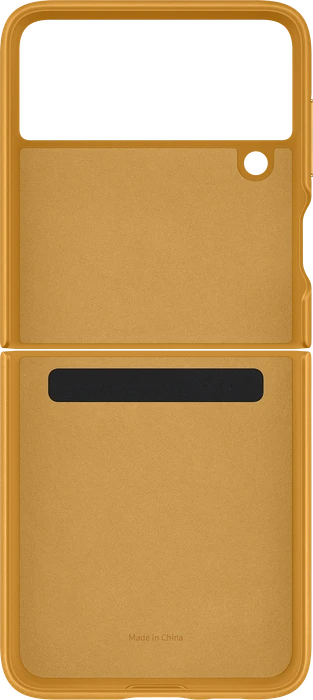 Samsung Leather Cover für Galaxy Z Flip 3 Mustard