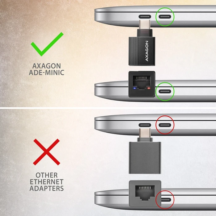 Axagon Gigabit LAN-Adapter, RJ-45, USB-C 3.0 [Stecker]