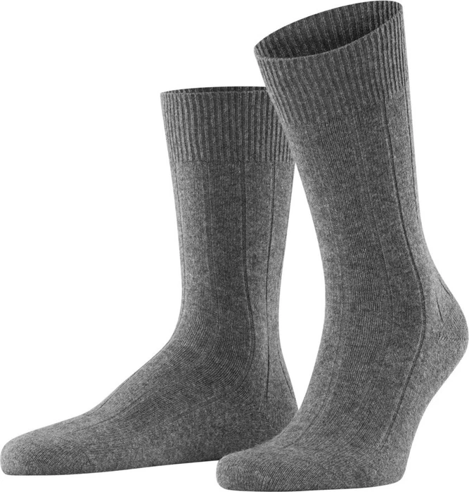 Falke Lhasa Rib Socken light greymel. (Herren)