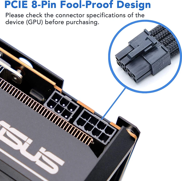 EZDIY-FAB Cable Extension Kit, 1x 24-Pin, 1x 4/8-Pin ATX, 2x 6-Pin PCIe, 16AWG, 2x 8-Pin PCIe, 16 AWG Nylon, schwarz/weiß