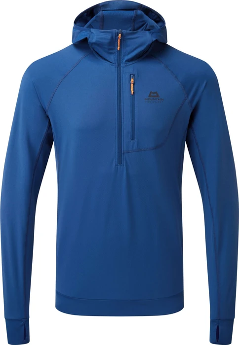 Mountain Equipment Aiguille Hooded HZ Funktionsshirt langarm admiral blue (Herren)