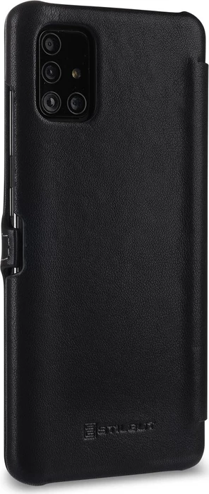 Stilgut Book Type Leather Case Clip Nappa für Samsung Galaxy A51 schwarz