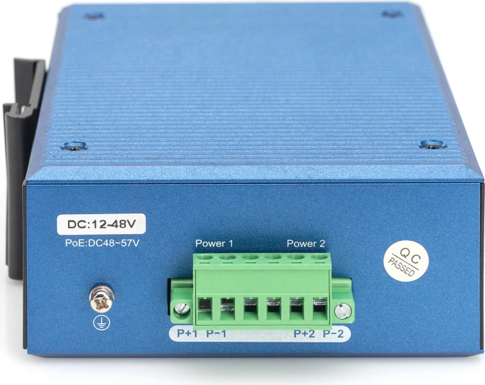 Digitus DN-65 Industrial Railmount Switch, 8x RJ-45, 1x SFP, 240W PoE+