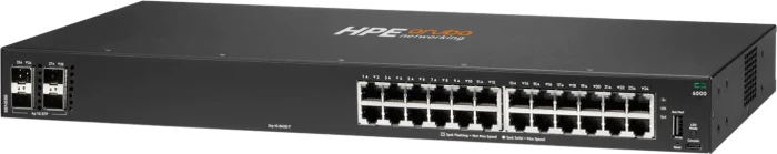 HPE Aruba CX 6000 Series Rackmount Gigabit Managed Switch, 24x RJ-45, 4x SFP