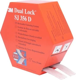 3M Dual Lock Reclosable Fastener SJ356D transparent, 25mm/5m, 1 Stück