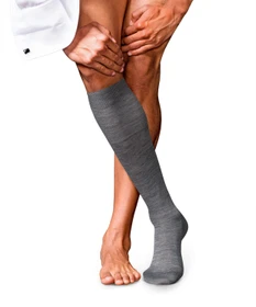 Falke No. 6 Finest Merino & Silk Socken light grey melange (Herren)
