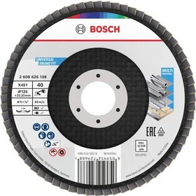 Bosch Professional X451 Fächerschleifscheibe T29 K120, 125x22.23mm, 1 Stück