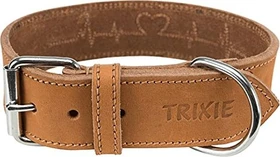 Trixie Rustic Fettleder-Halsband Heartbeat, M, braun