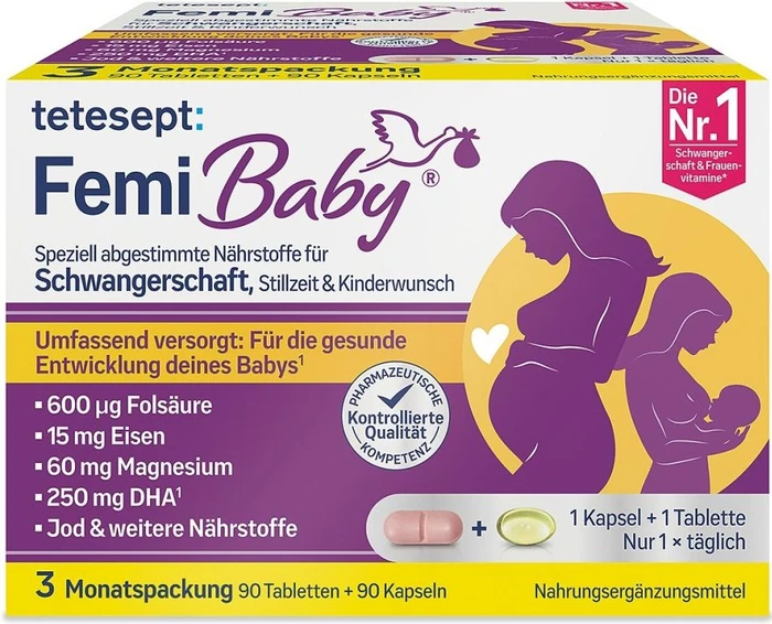 Tetesept Femi Baby Tabletten + Kapseln, 180 Stück (2x 90 Stück)