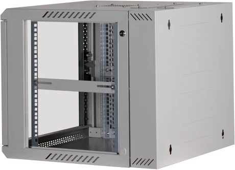 Rockstable 19" Wandschrank 9HE, Sicherheitsglastür, IP2X, weiß, 600mm tief