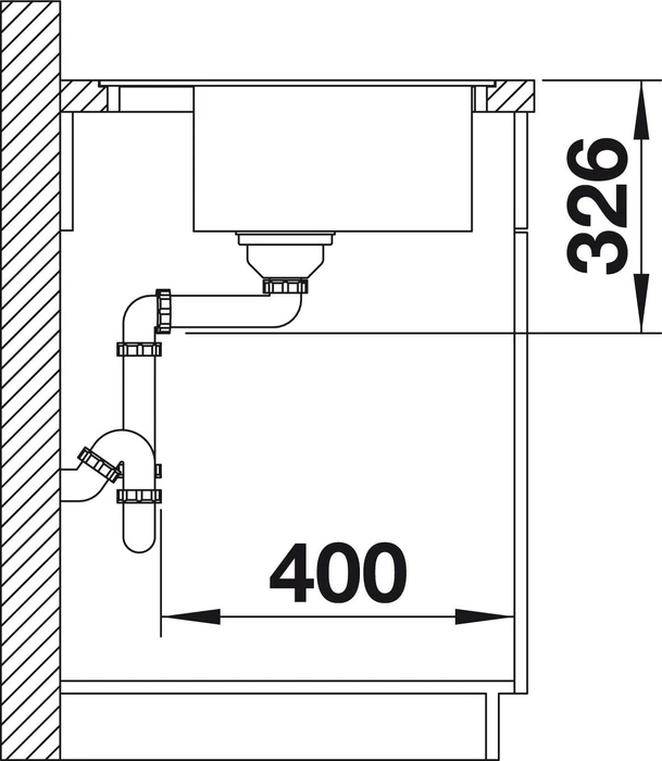 Blanco Dalago 6-F Einbau Becken mittig mit Ablauffernbedienung cafe